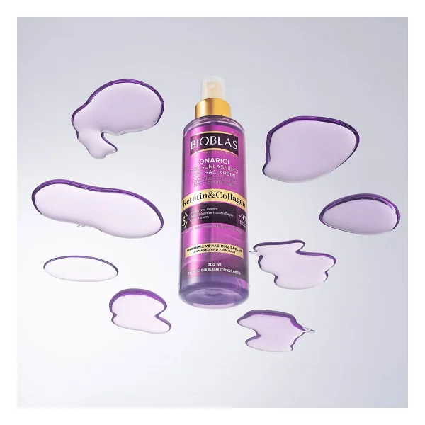 Bioblas Collagen & Keratin Onarıcı Dolgunlaştırıcı 200 Ml Sıvı Saç Kremi - Görsel 3