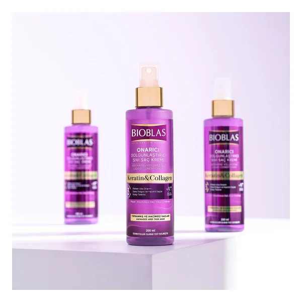 Bioblas Collagen & Keratin Onarıcı Dolgunlaştırıcı 200 Ml Sıvı Saç Kremi - Görsel 4
