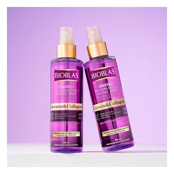 Bioblas Collagen & Keratin Onarıcı Dolgunlaştırıcı 200 Ml Sıvı Saç Kremi - Görsel 5