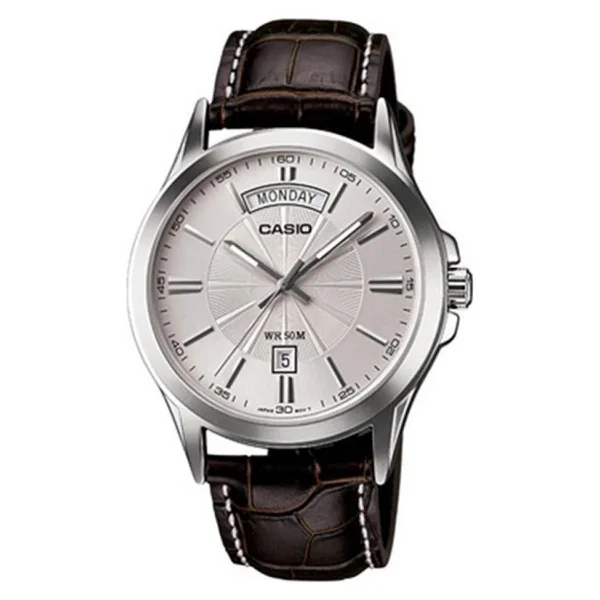 Casio Standart Mtp-1381l-7avdf Deri Kordon Koyu Kahverengi Erkek Kol Saati - Görsel 6
