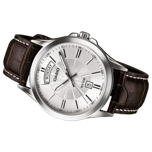 Casio Standart Mtp-1381l-7avdf Deri Kordon Koyu Kahverengi Erkek Kol Saati - Görsel 2