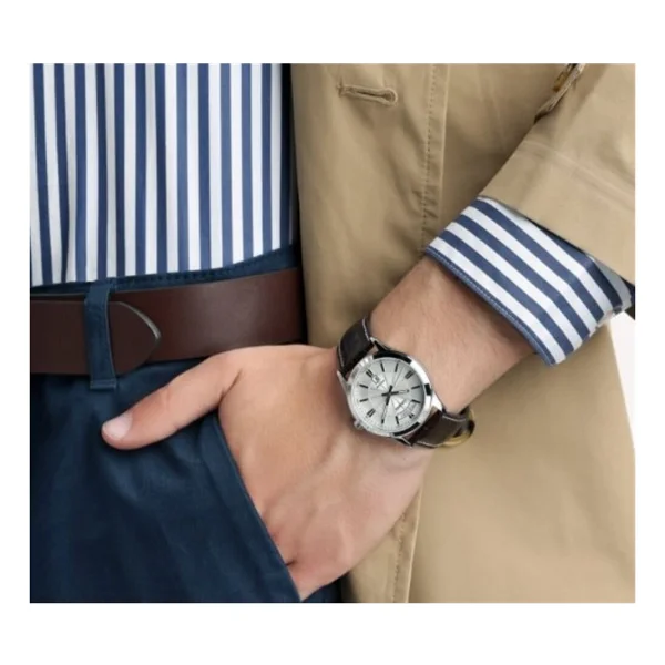 Casio Standart Mtp-1381l-7avdf Deri Kordon Koyu Kahverengi Erkek Kol Saati - Görsel 4