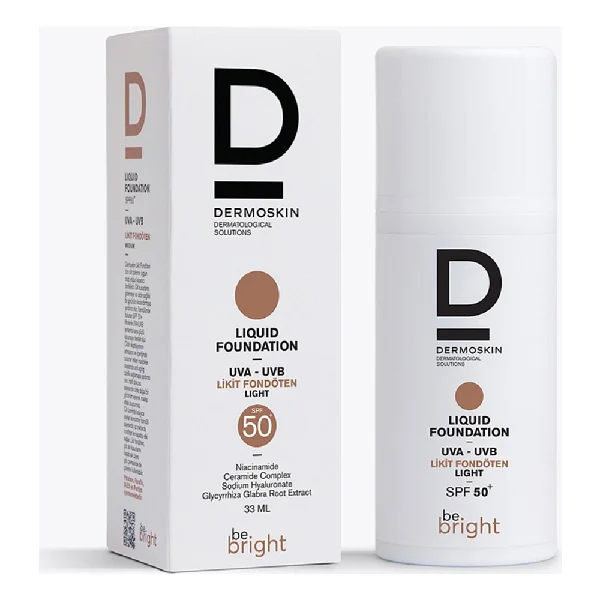 Dermoskin Be Bright Spf 50+ Light 33 Ml Likit Fondöten - Görsel 5