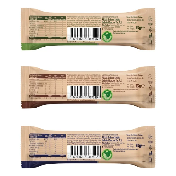 Fellas Granola Bar Protein Kaynağı (23 G) Karma Kutu (12 Adet) - Görsel 9