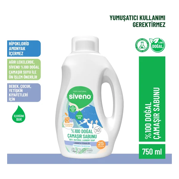 Siveno Baby Doğal Çamaşır Sabunu 750 ml - Görsel 2