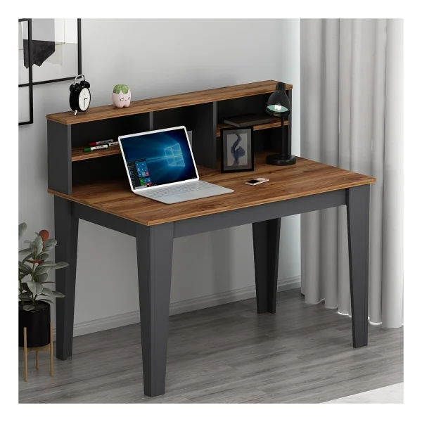 Betroya Şimal Plus Antrasit Kemençe Çalışma Masası - 123 X 60 - Kahverengi - Görsel 3
