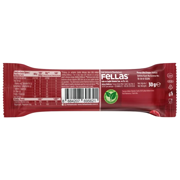 Fellas Kırmızı Meyveli Kuruyemiş Bar 12x30 Gr - Görsel 7