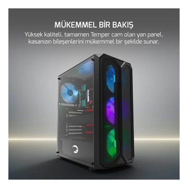 Gamepower Aura 4 Fanlı 550 W Atx Oyuncu Kasası - Görsel 3