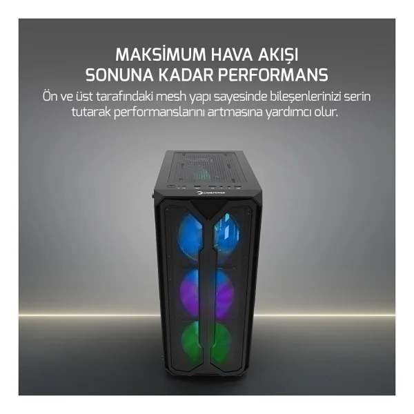 Gamepower Aura 4 Fanlı 550 W Atx Oyuncu Kasası - Görsel 4