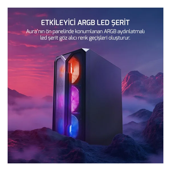 Gamepower Aura 4 Fanlı 550 W Atx Oyuncu Kasası - Görsel 7