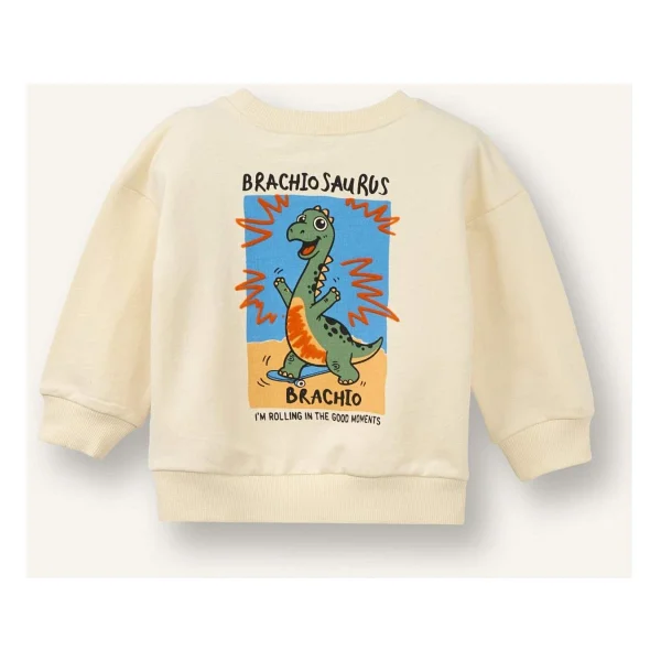 Defacto Oversize Sırt Baskılı Sweatshirt Erkek Bebek G7485a526sp - Ekru-Er78 - 12 - 18 Ay - Görsel 6
