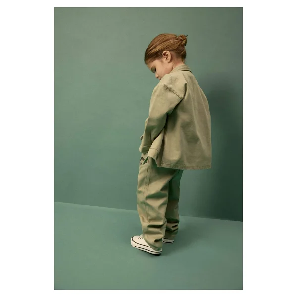Defacto Gabardin Uzun Kollu Gömlek Erkek Bebek, 9-12 Ay, G6614a526sp, Yeşil-Gn1216, Erkek Bebek - Görsel 2