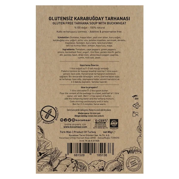 Kocamaar Çiftliği Glutensiz Karabuğday Tarhanası 85 Gr - Görsel 3