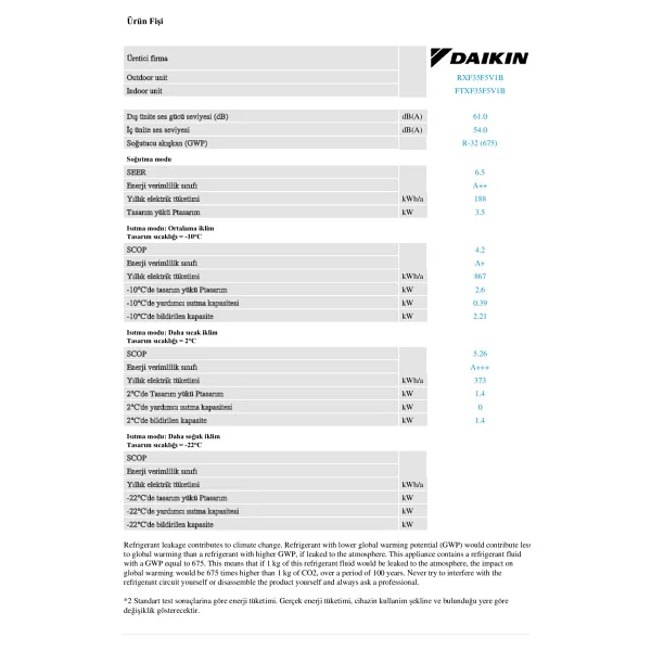 Daikin Sensira Ftxf35f A++ 12000 Btu Inverter Duvar Tipi Klima - Görsel 9
