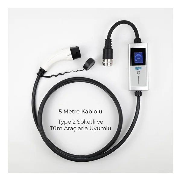 Hims Hctk-22-G 22 Kw 5 M Kablolu Elektrikli Araç Şarj İstasyonu - Görsel 3