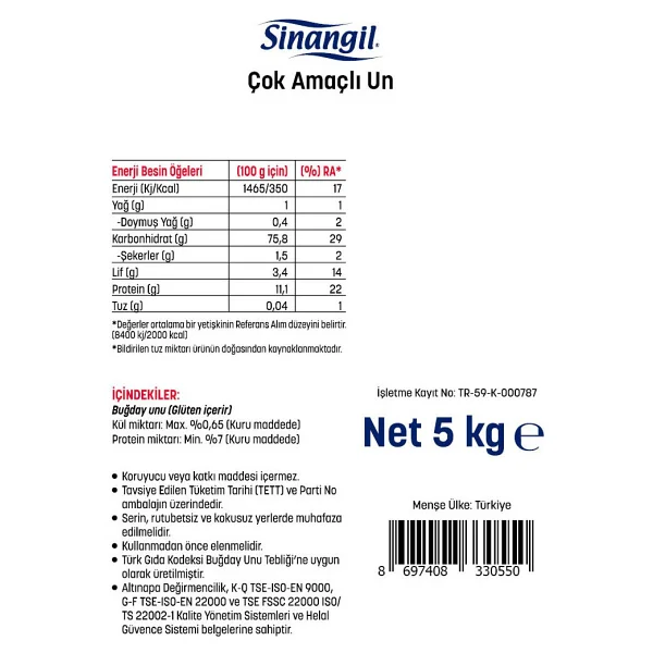 Sinangil 5 Kg Un - Görsel 3