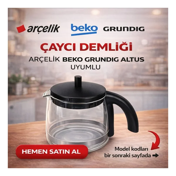Arçelik 3282 Ic Tiryaki Demlik Beko 2110 C Çay Makinesi Uyumlu Orjinal Demlik - Görsel 4