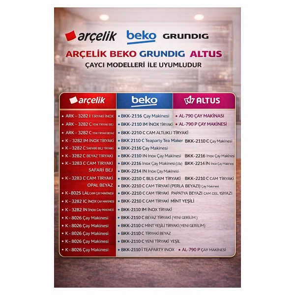 Arçelik 3282 Ic Tiryaki Demlik Beko 2110 C Çay Makinesi Uyumlu Orjinal Demlik - Görsel 2