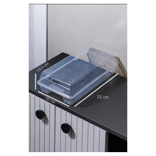 Mano Şeffaf Bayan Ayakkabı Kutusu 10'lu Paket Çok Amaçlı Kullanım Yerli Üretim 10x25x15 Cm - Görsel 2