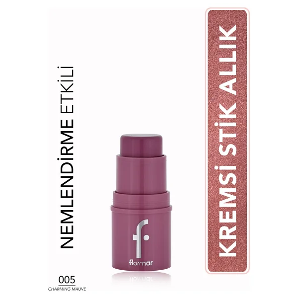 Flormar To Go Nemlendirici & Işıltılı Kremsi 005 Charming Mauve Stick Allık - Görsel 6