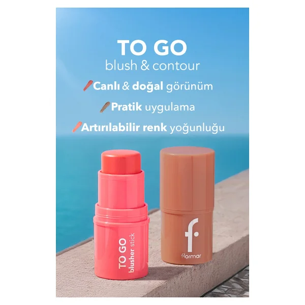 Flormar To Go Nemlendirici & Işıltılı Kremsi 005 Charming Mauve Stick Allık - Görsel 2