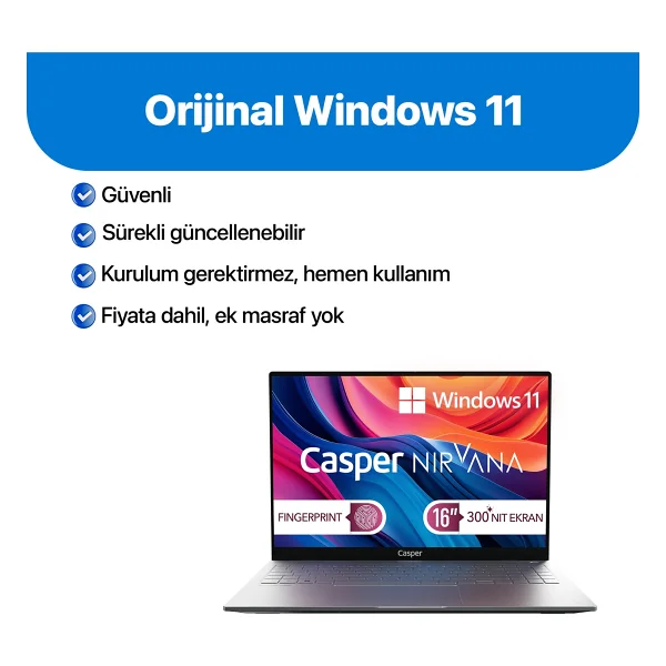 Casper Nirvana S100.1362-Bx00a-G-F İ7-13620h 16 GB 2 TB SSD UHD Graphics 16" Wuxga Notebook - Görsel 2