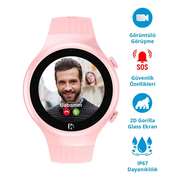 Wiky Watch 5s Pembe Akıllı Çocuk Saati - Görsel 2