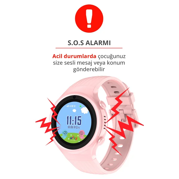 Wiky Watch 5s Pembe Akıllı Çocuk Saati - Görsel 3