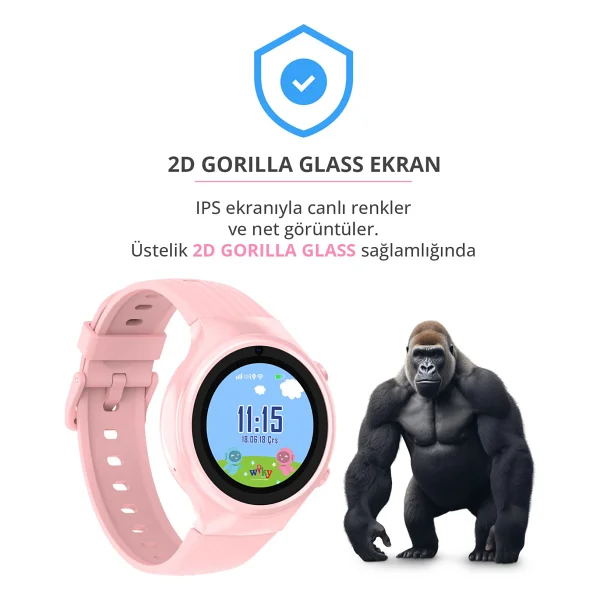 Wiky Watch 5s Pembe Akıllı Çocuk Saati - Görsel 5