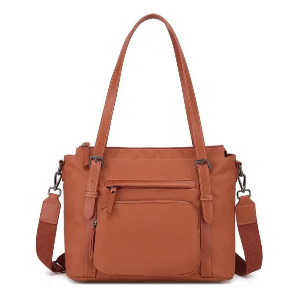 Smart Bags Twill Dimi Kumaş Kadın Omuz Çantası 3329 - Kahve - Görsel 10