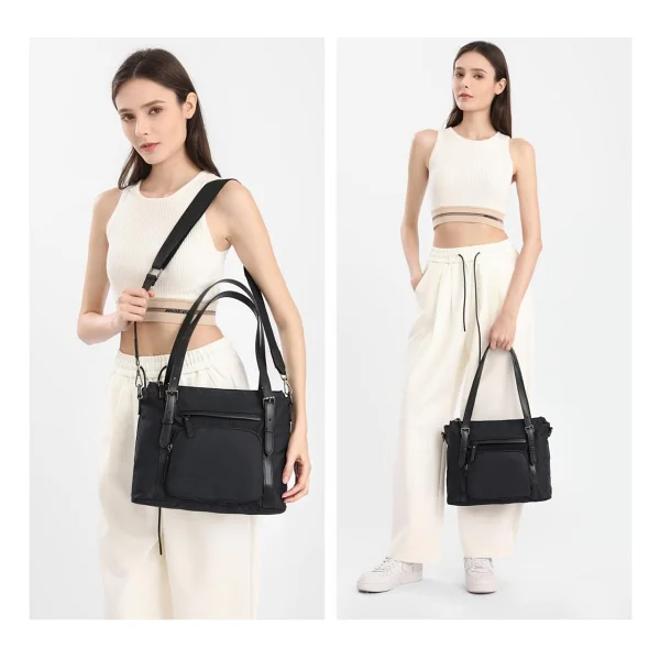 Smart Bags Twill Dimi Kumaş Kadın Omuz Çantası 3329 - Kahve - Görsel 5