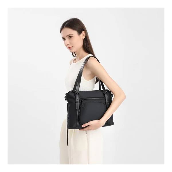 Smart Bags Twill Dimi Kumaş Kadın Omuz Çantası 3329 - Kahve - Görsel 8