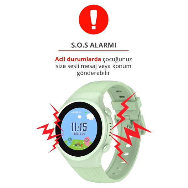 Wiky Watch 5s Yeşil Akıllı Çocuk Saati - Görsel 2