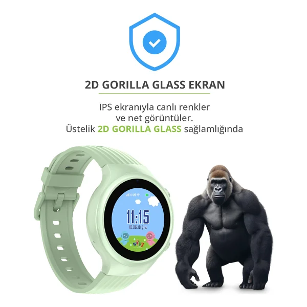 Wiky Watch 5s Yeşil Akıllı Çocuk Saati - Görsel 4