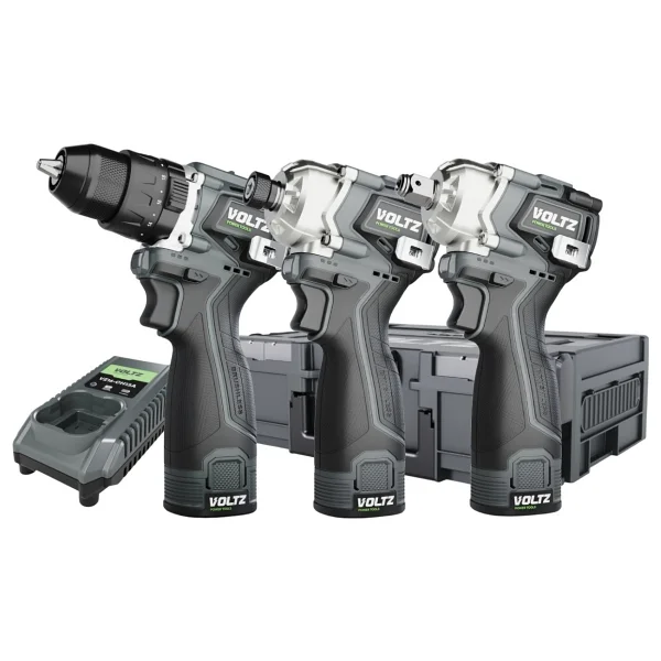 Voltz - Akülü 3 Lü Set - Vidalama - Somun Sökme - Tornavida 16.8 Volt Çift Akülü (Vz16-3kıt) - Görsel 3