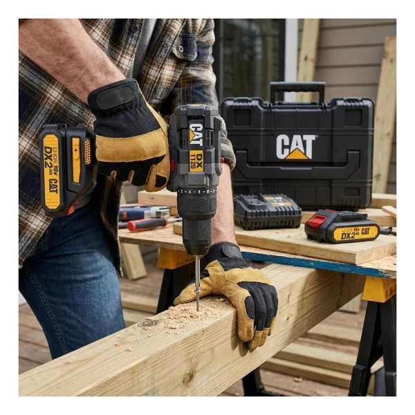 Cat Dx1120 Çift Akülü 2 Ah Darbeli Matkap + 65 Parça Aksesuar Seti - Görsel 9