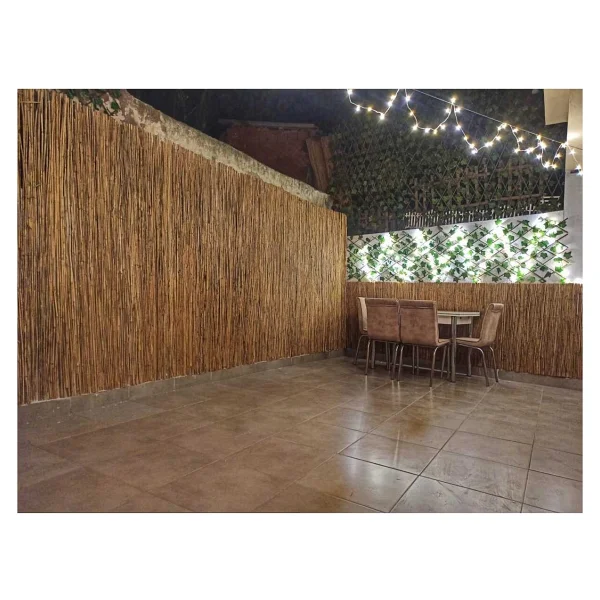 Bişkin 75cm Yükseklik X 400cm Genişlik Bambu Kamış Hasır Çit Dekoratif Bahçe Balkon Ve Duvar Çiti Reedfence - Görsel 2