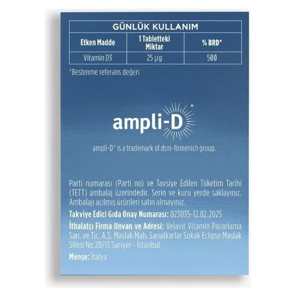 Velavit V-Rapid Vit D 60 Tablet - Görsel 6