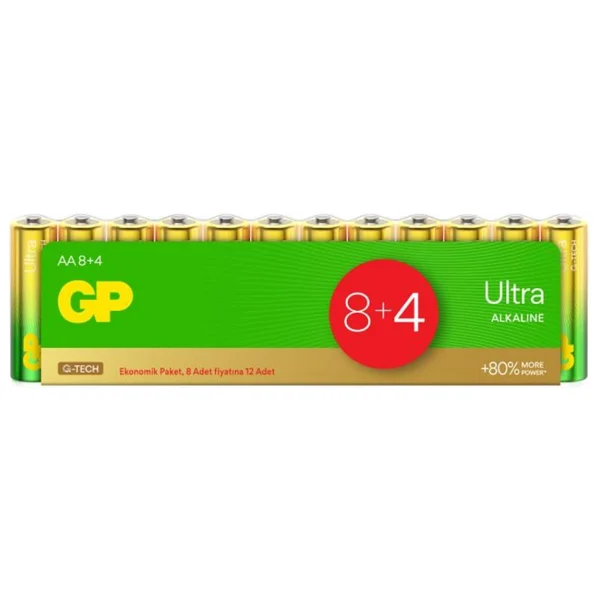 Gp 15au Lr6 Ultra Alkalin 12'li Aa Kalem Pil - Görsel 3
