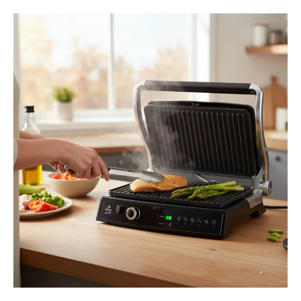 King K 462 Grillmaster Siyah 2000 W Granit Tost Makinesi - Görsel 5