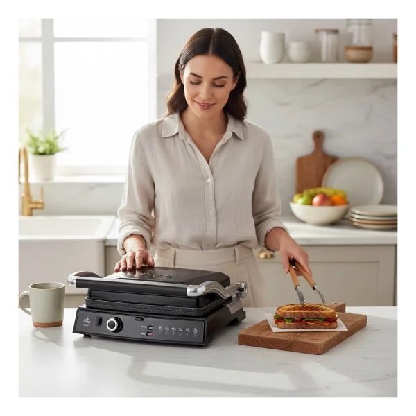 King K 462 Grillmaster Siyah 2000 W Granit Tost Makinesi - Görsel 6