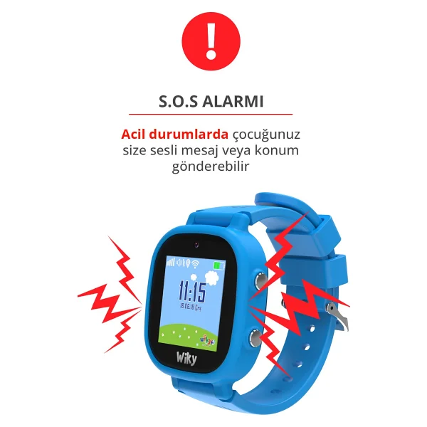 Wiky Watch 5e Mavi Akıllı Çocuk Saati - Görsel 2