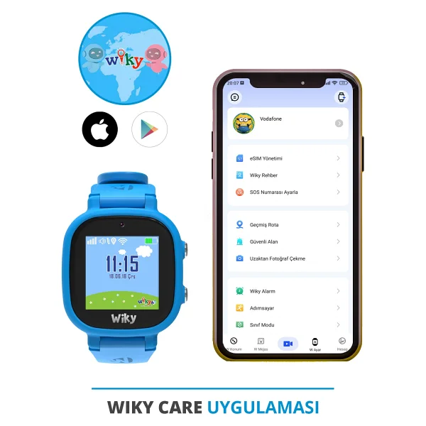 Wiky Watch 5e Mavi Akıllı Çocuk Saati - Görsel 10