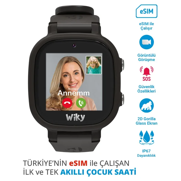 Wiky Watch 5e Siyah Akıllı Çocuk Saati - Görsel 9