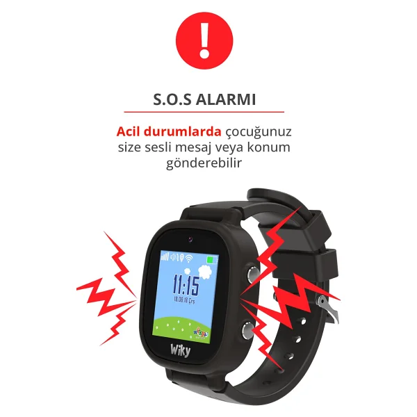 Wiky Watch 5e Siyah Akıllı Çocuk Saati - Görsel 10