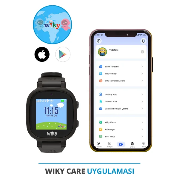Wiky Watch 5e Siyah Akıllı Çocuk Saati - Görsel 10