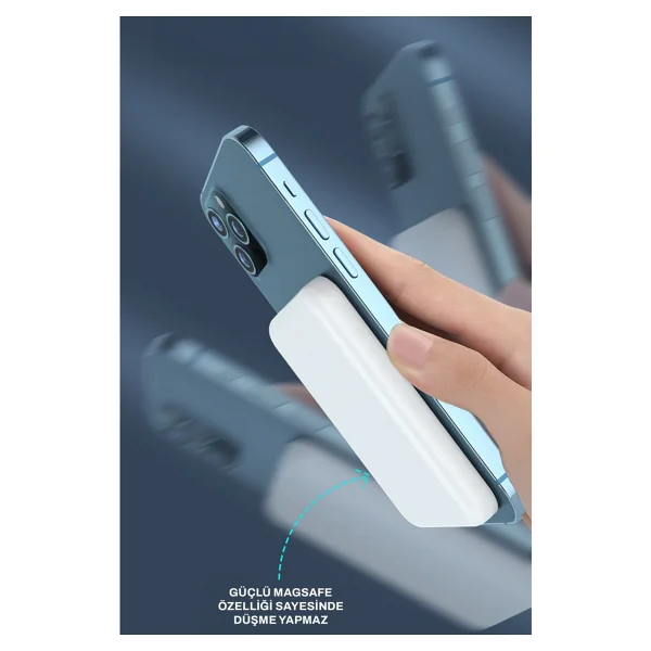 i 'think PB-900 Beyaz 5000 mAh Hızlı Şarj MagSafe Powerbank - Görsel 4