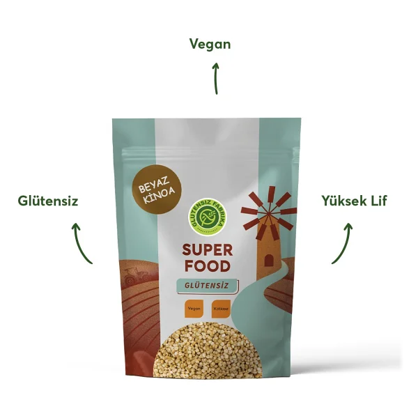Glutensiz Fabrika Beyaz Kinoa 500 Gr - Görsel 3