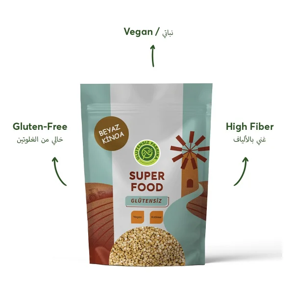 Glutensiz Fabrika Beyaz Kinoa 500 Gr - Görsel 4