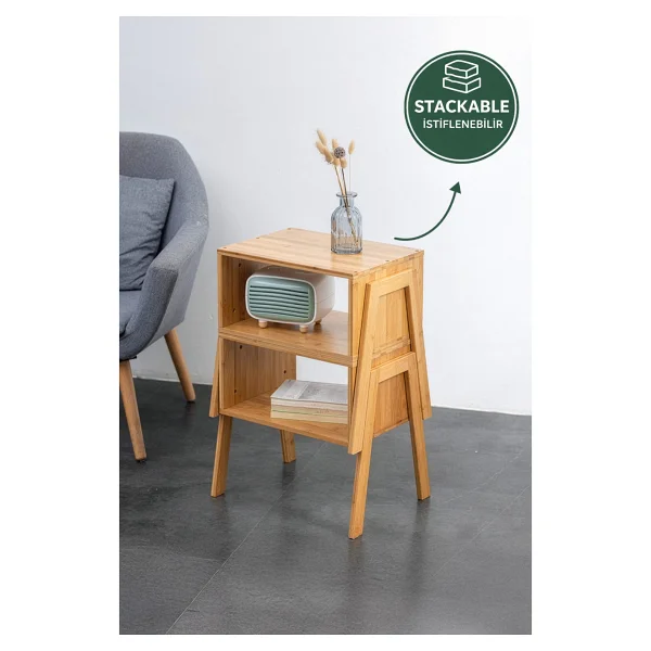 Digithome Bambu Komodin Yan Sehpa - Jwfu-5392 - Görsel 4